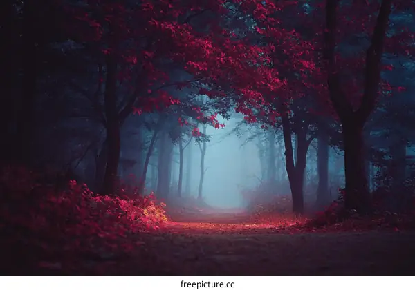 Mystical Autumnal Forest Pathway