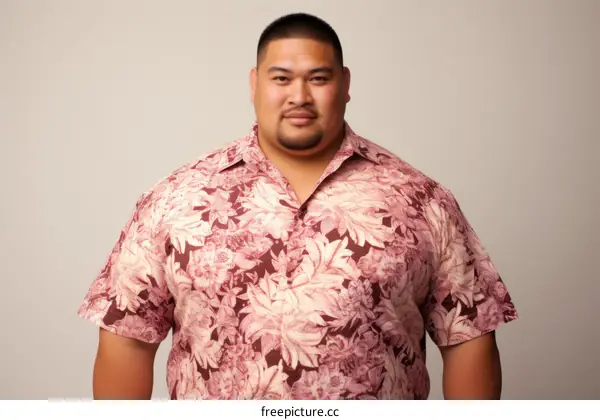 Portrait of a young man in a pink shirt
