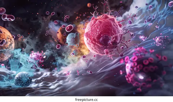 Microscopic View of Cells in the Body