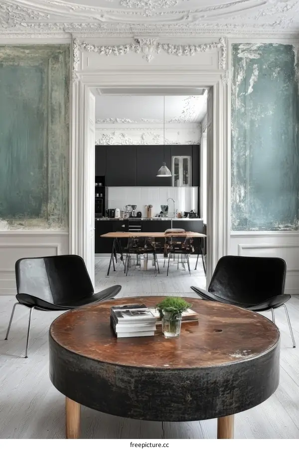 Vintage Interior Design with Industrial Elements