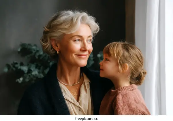 Grandmother and Granddaughter Bonding Moment