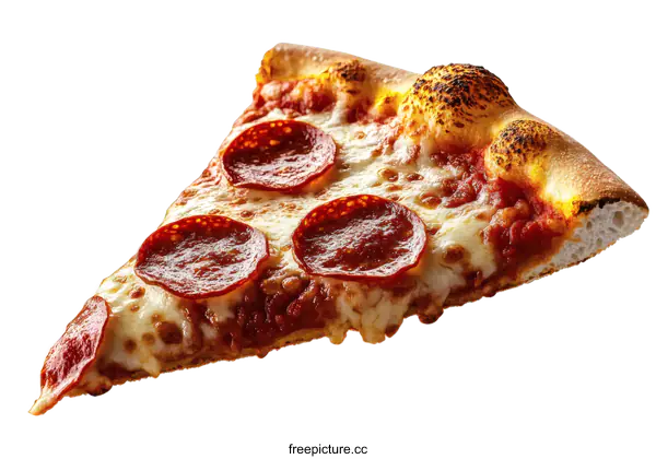 [Transparent Background PNG]Delicious Pizza Slice with Pepperoni