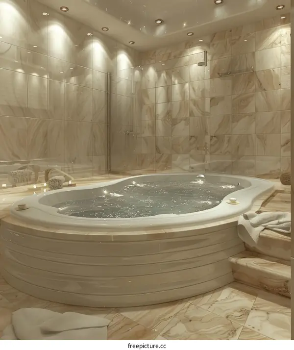 Modern Bathroom Interior Design with Jacuzzi