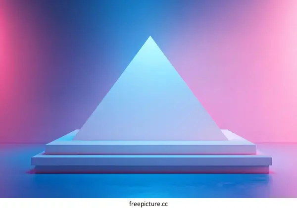 Abstract Minimalist Pyramid Display Stand