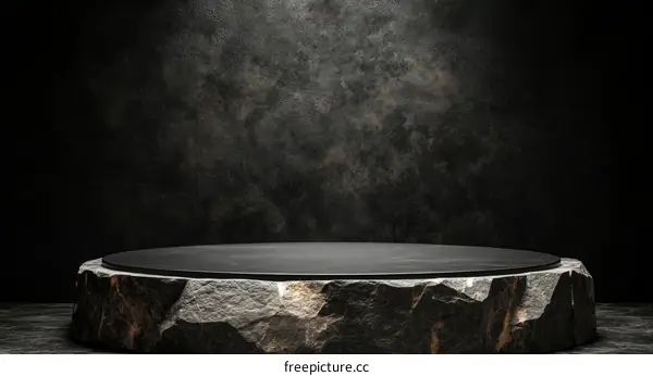 Dark Stone Product Display Podium