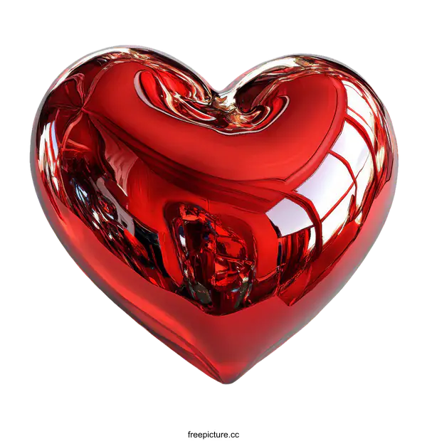 [Transparent Background PNG]Abstract Red Heart Shape Illustration