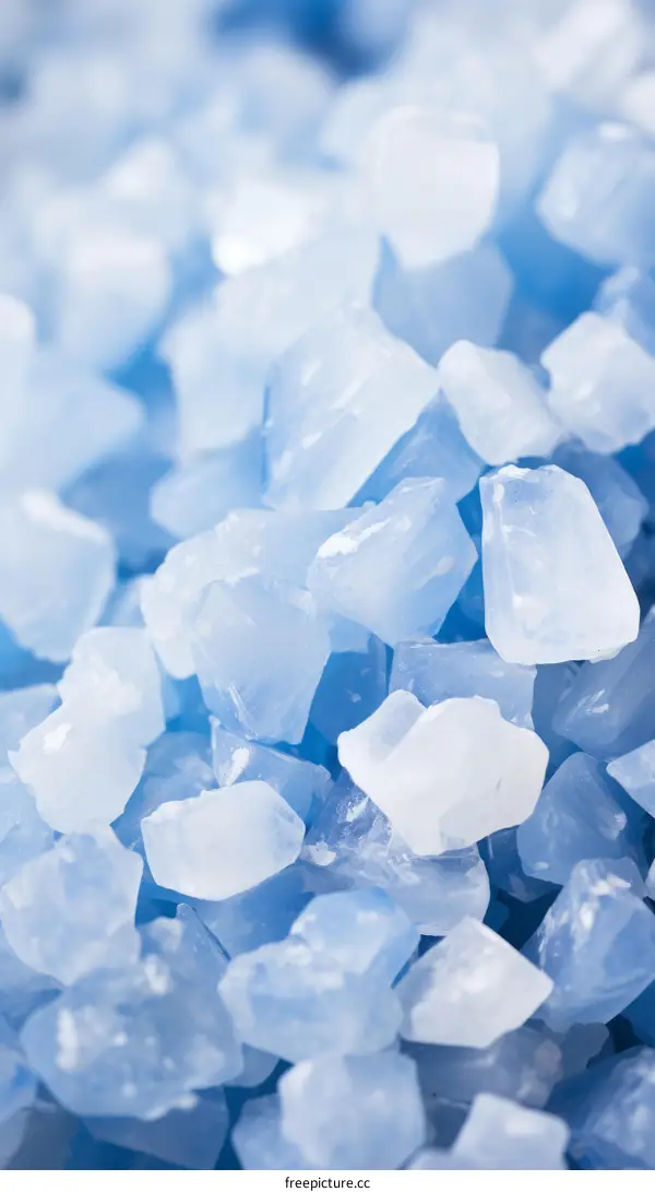 Blue Rough Aquamarine Gemstone Macro