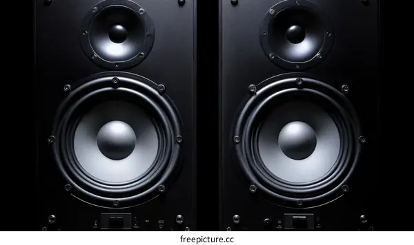 Close Up View of Professional Studio Speakers