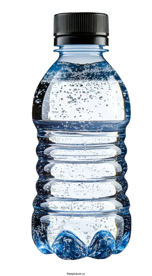 [Transparent Background PNG]Closeup of a Sparkling Water Bottle