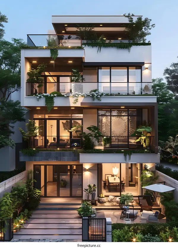 A modern house in Ho Chi Minh City, Vietnam