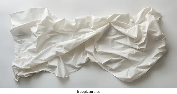 White fabric draped in soft folds