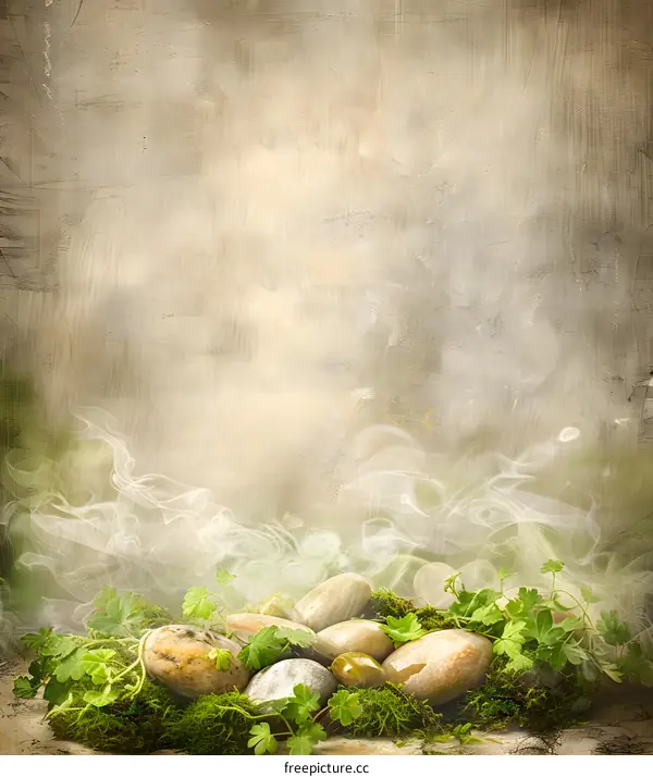 Abstract Background With Smoke And Stones