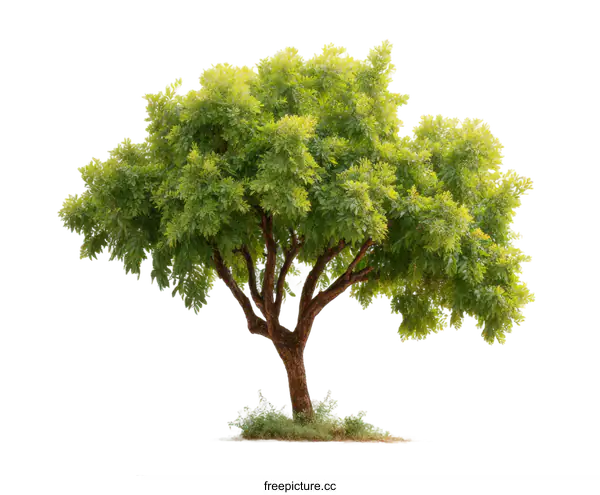 [Transparent Background PNG]Isolated Green Tree on White Background