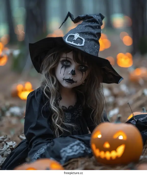 Little Witch in the Pumpkin Forest