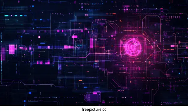 Abstract Futuristic Circuit Board Design