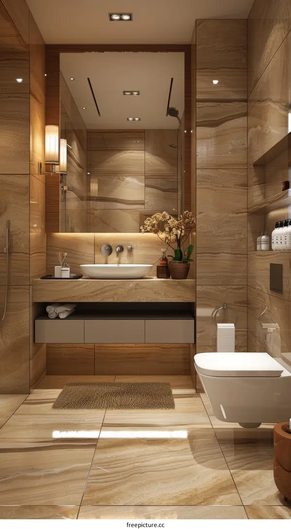 Modern Luxury Bathroom Design Illustration