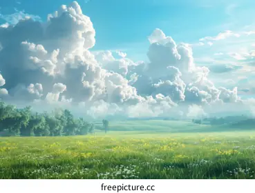 fluffy clouds