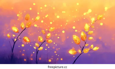 glowing leaves