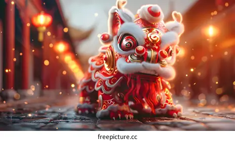 Dragon and lion dance