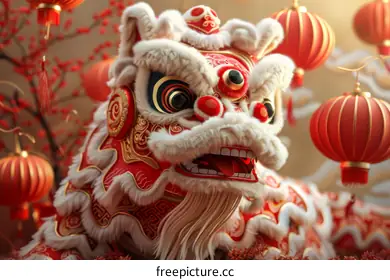 Chinese lion dance