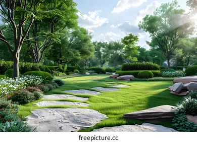 Garden landscape design renderings