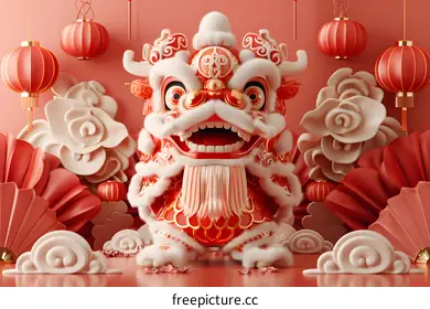 Lion dance performance