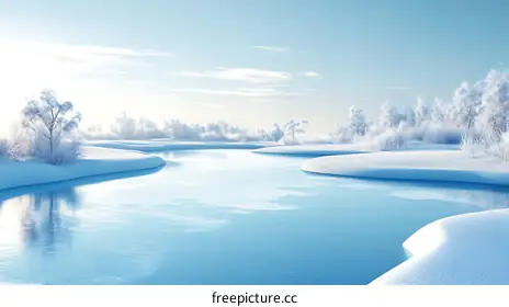 frozen river