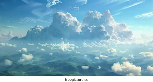 fluffy clouds