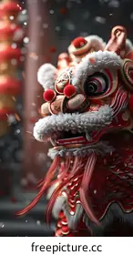 Lion dance performance