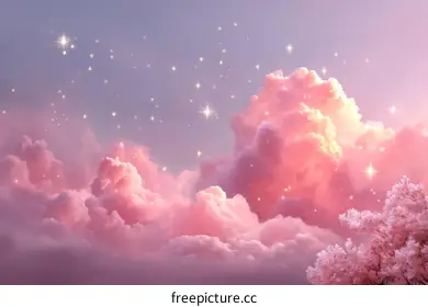 pink clouds