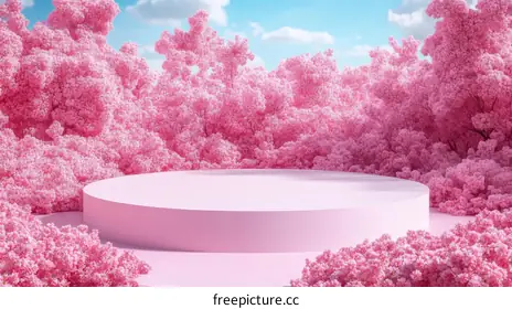pink pedestal