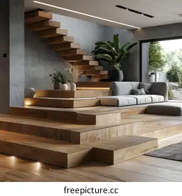 wooden stairs
