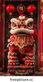 Lion dance performance
