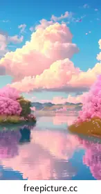 pink clouds