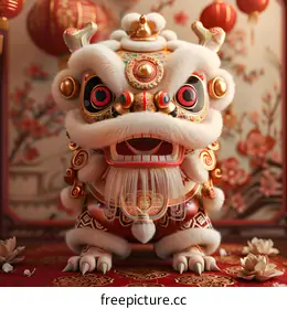 Lion dance performance