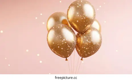 golden balloons