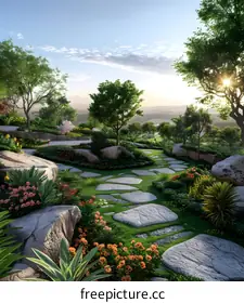 Garden landscape design renderings