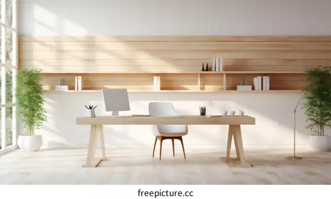 wooden desk
