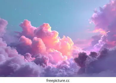 pink clouds