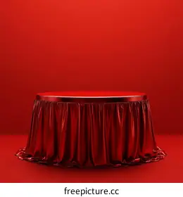 red background