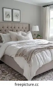 white bedding