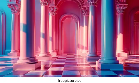 pink columns
