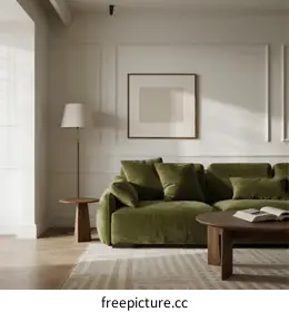 green sofa