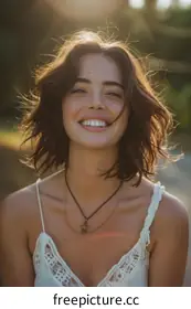 woman smiling
