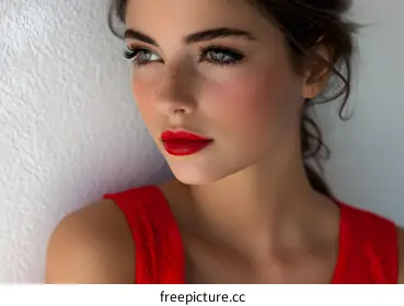 red lipstick