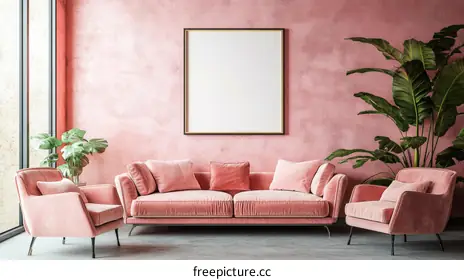 pink sofa