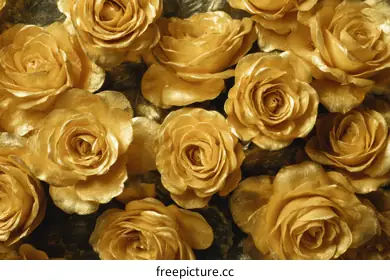 gold roses