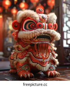 Chinese lion dance