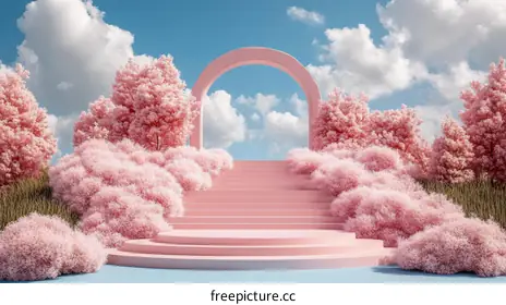 pink archway