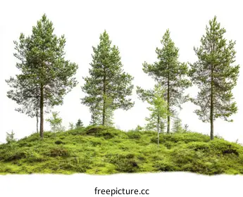 green trees